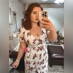 Crystal Doll  Pink Floral Tiered Boho Maxi Dress Sz S Photo 2