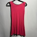 2 BIZZY Graphic Tank Top Pink Native American Face Feather Print Artsy Boho M ** Size M Photo 2