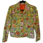 Coldwater Creek Vintage Coldwater‎ Creek cropped blazer jacket green floral size S petite Photo 0