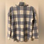 Vineyard Vines Women's  Gray White Plaid Funnel Neck Pullover Size Large Photo 1