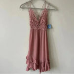 Free People  Adella Boho Slip Dress in Rose XS NWT Photo 7