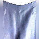 Ralph Lauren Lauren 10 Silk Fitted Flat Front Blue Ankle Pants Photo 4