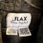 flax by jeanne engelhart shirt long sleeve size S linen green Photo 2