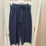 Free People  FP BEACH Wide Leg Cropped Pants Size Small Petite blue Photo 1