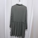 H&M Olive Green Button Down Dress EUC Sz L Photo 2