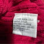 Talbots Womens XL Sweater Vest Red Cable Knit 100% Cotton Preppy V-Neck vintage Photo 3