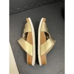 Birkenstock  Betula Sandals Gold Three Strap Slides Leather‎ Size 37 US 6 Photo 5