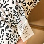 Talbots Mixed Print Animal Cheetah Houndstooth Tank Top Black White Large Photo 3