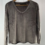 NWT House of Harlow‎ 1960 Pullover Velour Sleep Shirt in Taupe Size Small Gray Photo 0
