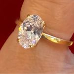 25 Sterling Silve 1 CT Zircon oval engagement ring size 5 Gold Photo 0