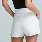 Commando  Faux Leather Relaxed Slip In Shorts In White Photo 1