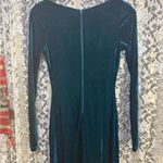 Elegant Teal Velvet bodycon Dress lace cut out see through small NWOT SO SEXY!!! Blue Photo 8