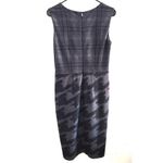  Max Mara Sleeveless Plaid Houndstooth Printed Sheath Wool Dress Gray 10 Photo 1