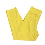 BCBGMAXAZRIA  Preppy Professional Yellow Pintuck Ankle Dress Pants Size Small Photo 1