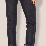NEW Amo Womens Blue Mid Rise Bow Hem Straight Leg Ankle Jeans Size 27 Photo 1