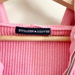 Brandy Melville Pink Dyed Ribbed Hooded Long Sleeves Zip up Jacket One Size Photo 3