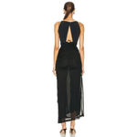 CHRISTOPHER ESBER Chlorophyte Ore Gown in Black 0 New Womens sheer Long Dress Photo 1