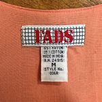 Fads Dress‎ Medium Orange Crinkle Embroidered Short Sleeve A Photo 8