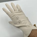 VTG NWT Cream Embroidered Dress Gloves Classy Retro Cosplay Costume Old Money Photo 4
