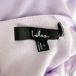 Lulus Adeline Lavender One Shoulder Scarf Maxi Dress Formal Evening Chiffon L Photo 6
