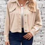 Cropped Corduroy Jacket Tan Size M Photo 4