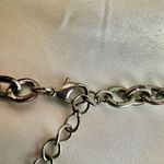 Grey modern circle statement necklace Gray Photo 5