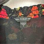 Guess  Women’s Evonne Floral Crochet Panel Top Blouses Small Black Photo 2
