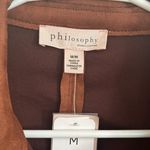 Philosophy Rich Brown Suede Shirt size M Photo 3