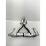 Bandolino Sandals Womens Size 5.5 Silver Open Toe Ankle Strap Block Heels Photo 6