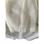 Vintage Olga Sheer White Peignoir Robe w/ Lace Trim Blue Bow Detail Size Small Photo 13