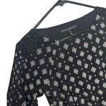 White House | Black Market  Eyelet Open Shoulder Black White Ladies Dress SZ XXS Photo 5