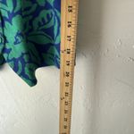 Jaclyn Vintage 70s Shirt Shorts Set Small Floral Retro Casual Bright Blue Photo 5