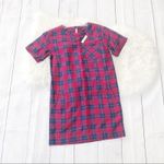 Madewell  Women's Red‎ Short-sleeve In Edina Plaid Dress Size XS NEW Photo 5