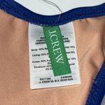 J.Crew  Blue Heritage Scoopneck Bikini Top Size Small‎ BX611 Hook Back Lined New Photo 3
