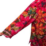 Adrianna Papell Adam Douglass 100% Silk 2 Button Bright Floral Hawaiian Jacket Blazer M Pockets Photo 4