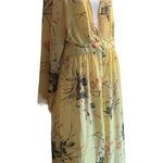 Haute Project Womens Dress XL Yellow Floral Cover Up Swim Beach Summer Casual Photo 0