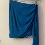 Lulus Lulu’s Beachside Party Shiny Teal Ruched Tie Front Coverup L Swim Boho Casual Photo 0