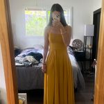 Lulus Dreamy Romance Mustard Yellow Backless Maxi Dress Photo 9