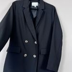 Elizabeth and James Relaxed Double Breasted Blazer in Black Size Medium Photo 4