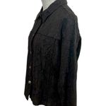 Kaktus Womens Long Sleeve Button Down Swirl Jacket Mirror Image Black Sz M Size M Photo 3