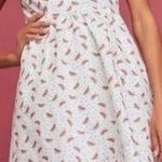 Anthropologie HD In Paris One Shoulder White Watermelon Print Dress Size 6 Photo 0