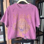 Goodie Two Sleeves Def Leppard pyromania tee band cropped top tshirt leopard  Photo 0