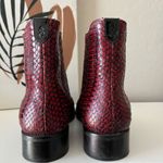 The Office of Angela Scott Mr Jagger Boots Leather Snakeskin Embossed Red Sz 37 Photo 4