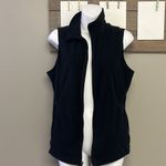 Lands' End Land’s End Women’s Black Full Zip-Up Fleece Mock Neck Vest with Pockets- Medium Photo 2