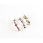 Boutique NEW 14k Rose Gold-Plated S925 Simulated Diamond Eternity Twist Ring, Size 7.5 Photo 1