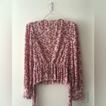 Sabina Musayev Lazuli Top Blouse in Ivory and Red Print Floral Print Size Large Photo 10