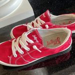 Jellypop Red Sneakers Slip On Lace Up Canvas  Womens 8 Photo 6