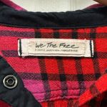 Free People  Pacific Dawn Plaid Shirt Pink Xsmall Photo 4