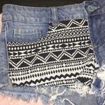 Wylde Hart Junior’s Denim Cutoff Patched Cut Off Raw Hem Denim Jean Shorts Blue Size undefined Photo 1