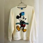 Disney Mickey Mouse Colored Pencil Sketch Fleece Sweater White size med Photo 2